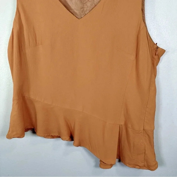 Jacques Vert Womens Size 16 Drape Asymmetric  Sleeveless Blouse - Picture 7 of 12